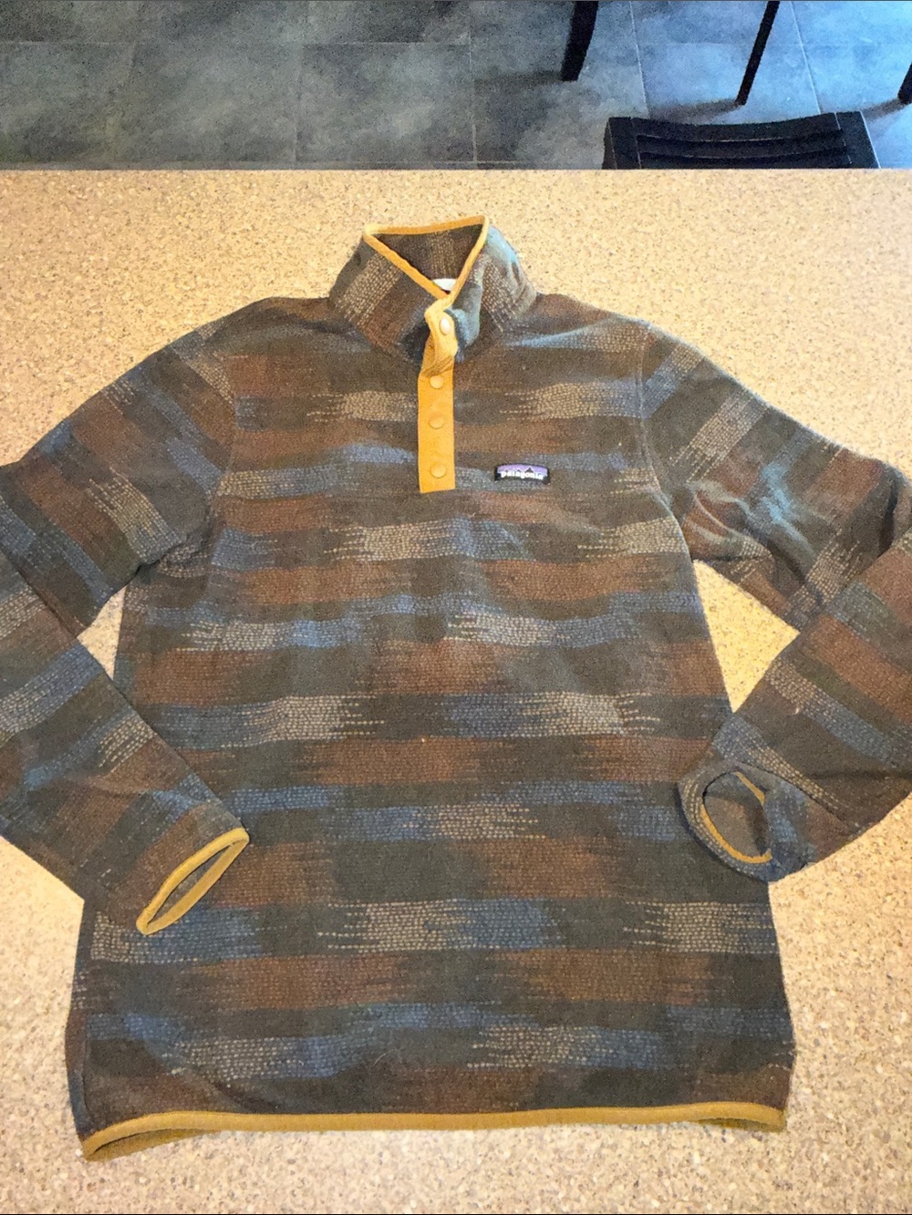 Patagonia micro d Striped Snap Pullover